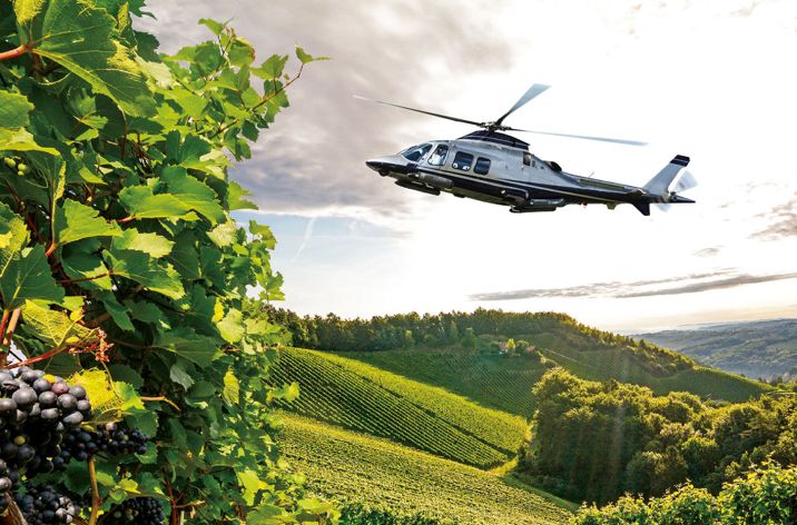 Helicopter Wine tasting tour