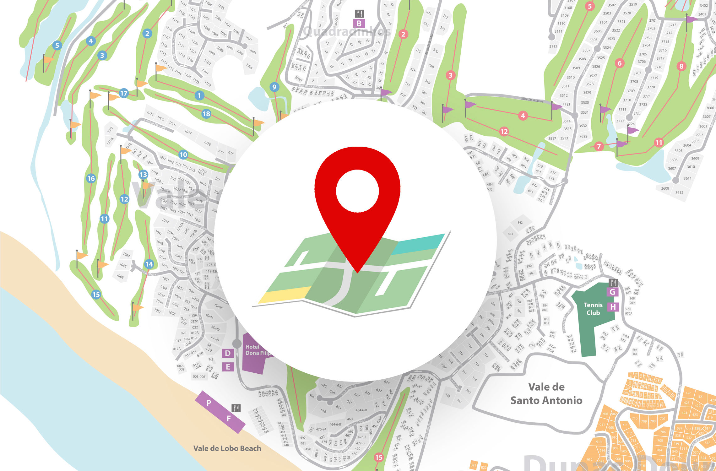 Vale do Lobo Map